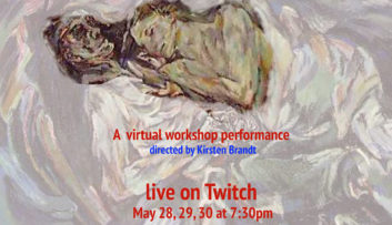 Flyer for UC Santa Cruz virtual workshop performance of "The Artificial Woman"